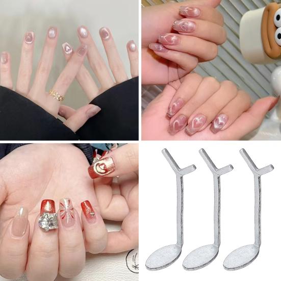 Heart Magnet Set Nail Art Tool with Y-Shaped Guide for DIY Manicure Professional Magnetic Rods for Heart-Shaped Patterns