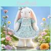 Wearing A Floral Dress Rabbit Plush Toy Cute Cartoon Pp Cotton Filling Doll Girl