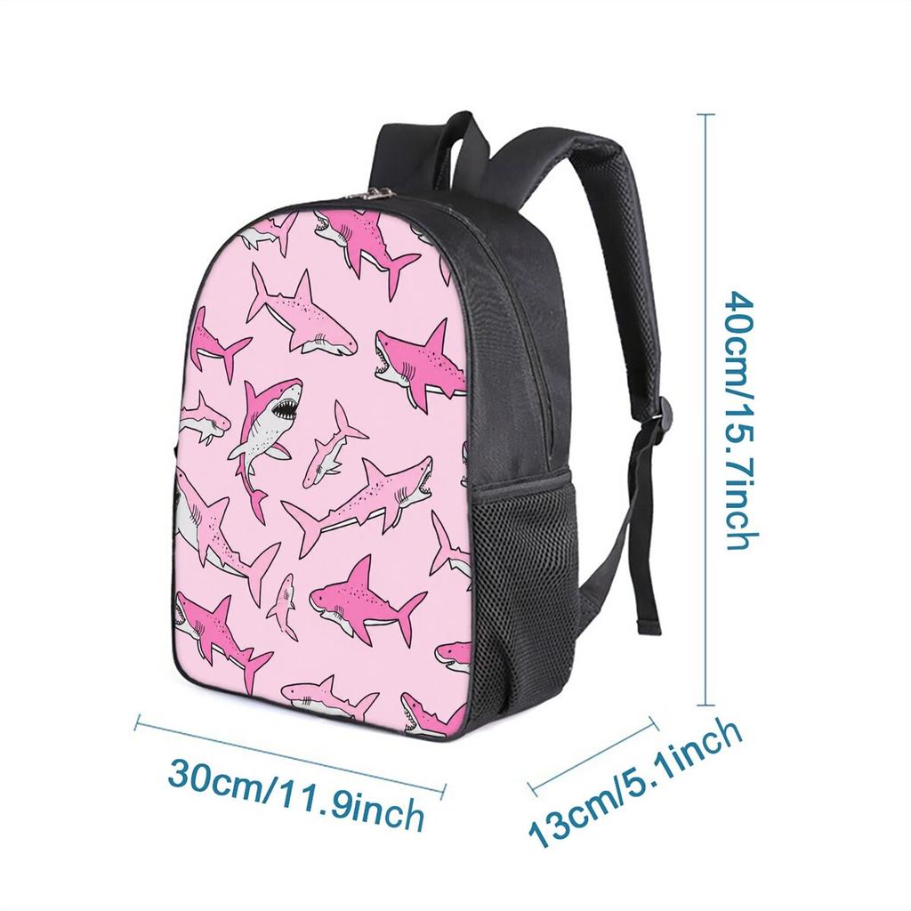 Shark Marine Print Single Layer Backpack Simple Style for Boys/Girls Children Best Gifts 2D Flat Cartoon School Bags