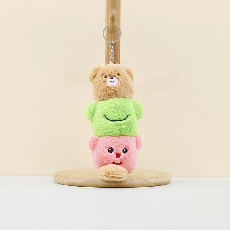 Adorable Panda Head Plush Toy Keychain For Bag Decoration Soft And Cuddly