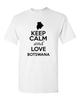 Keep Calm And Love Botswana Country Nation Patriotic Novelty Adult T-Shirt Tee Unisex T-Shirt