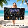 Fantasy Magic Theme Soft Beach Towel Personalized Custom Name Text Towel Portable for Beach Pool Travel