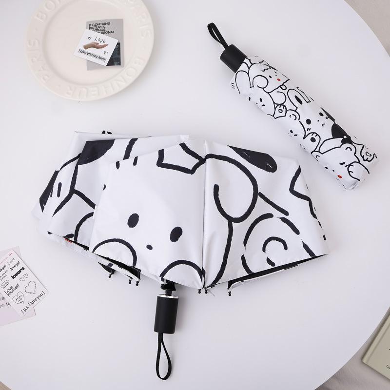

Xiaohongshu Compact Dual-Use Sun & Rain Umbrella for Women - Cute, Portable, Automatic Folding with Sunscreen Sunshade. Sun and Rain Dual-Use