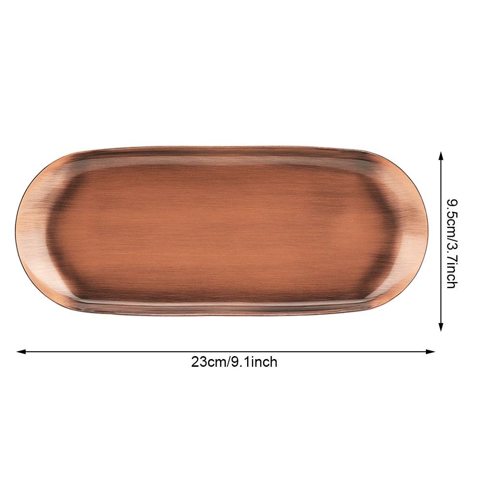 Large Storage Tray 430 Stainless Steel Aromatherapy Candle Tool Tray OrganizerRetro Red Copper