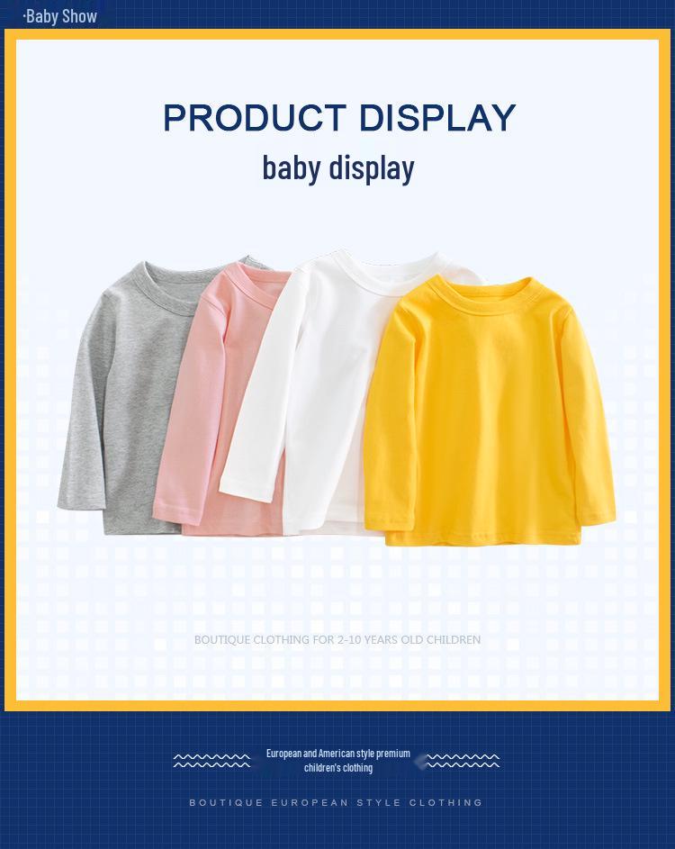 27kids Boys' Long Sleeve Solid Color Cotton T-Shirt - Autumn 2021 Collection