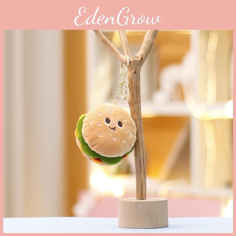 Keychain Hamburger Plush With Cute Design Perfect For Girl Backpack Accessories