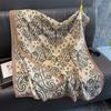 180X90Cm Cashew Flower Cotton Linen Scarf Light And Soft Shawl In Autumn Winter Warm And Sun Protection Beach Towel For Travel