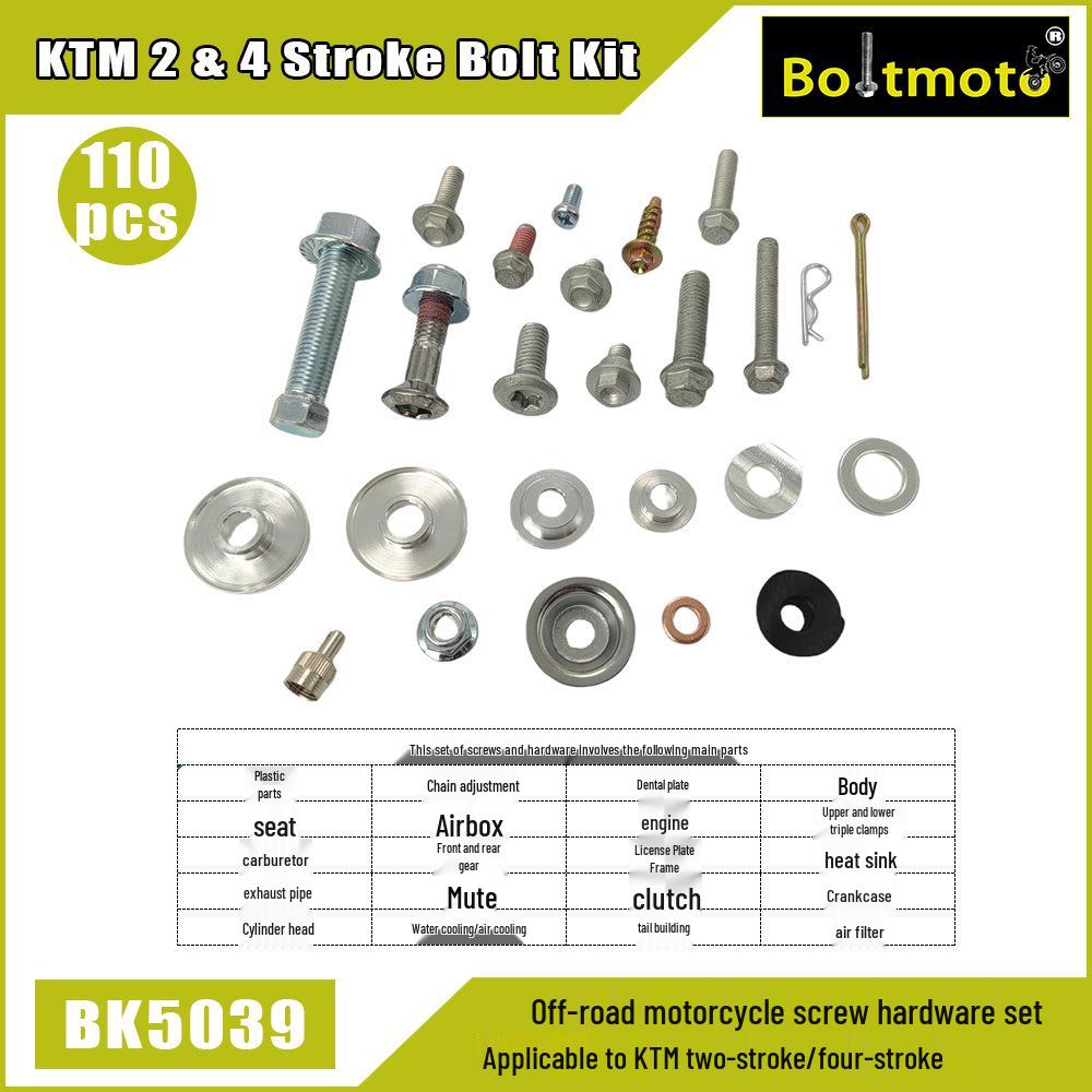 KTM & Husqvarna Off-Road Motocykl 110ks Sada šroubů pro rychlou opravu