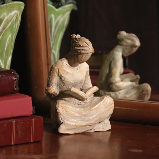 Ornament Süße Stunde des Gebets Dekorative Tischdekoration Handgeschnitzte Harzskulptur Büro Zuhause Garten Balkon