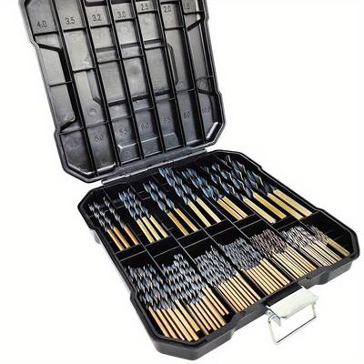 99-teiliges Bohrer-Set Premium HSS Schwarzgoldbeschichtete Spiralbohrer