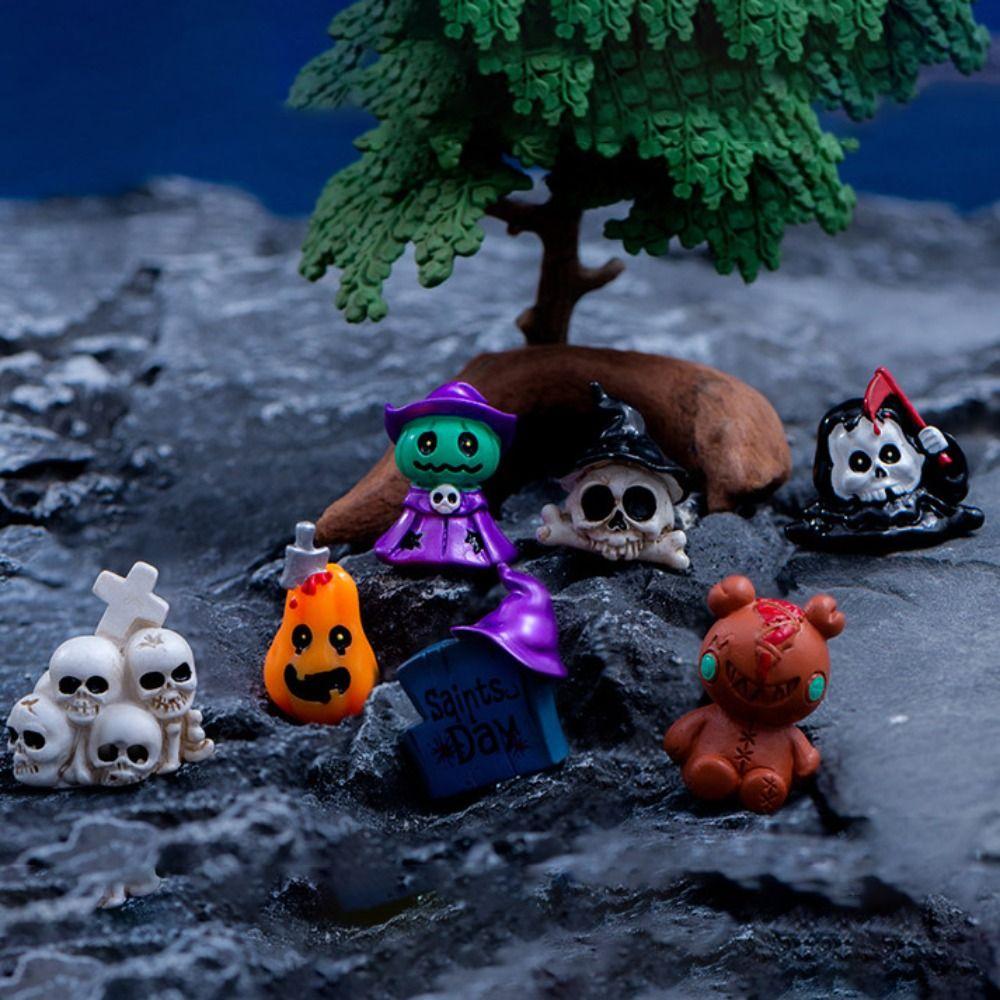 Castle Car Wizard Halloween Miniature Figurine Desktop Knick-knack Festival Supplies