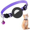 Airtag Cat Collar with Bell Reflective Anti-loss Silicone Protective Cover Small Neck Ring Cat Anti-loss
