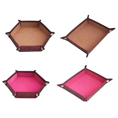 Friendly PU Leather Catchall Tray Jewelry Storage Dish Key and Coin Holder Accessories Organizer For Home Or Office