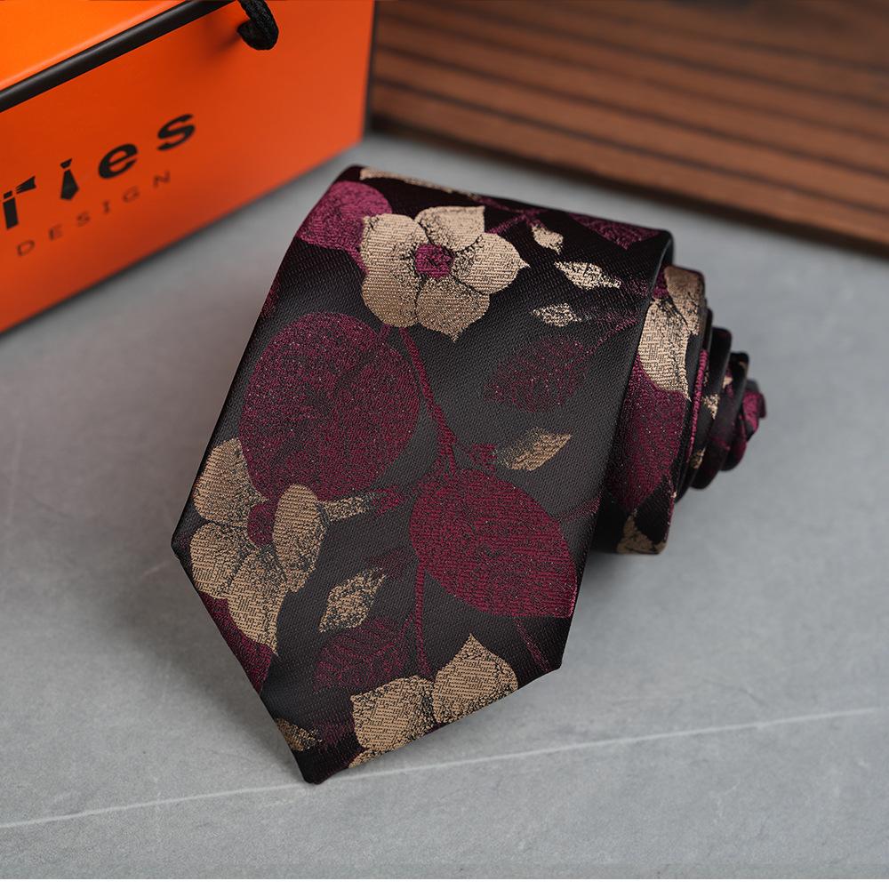 8Cm Men'S Wide Edition Hand Tie Flower Vintage Casual Banquet Suit Accessories Dress