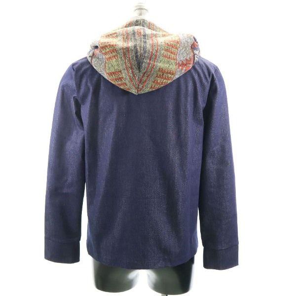 Brand New HB Gypsy Riders Jacket M Blue Shawl Collar Hooded Denim Jacket Men's Used