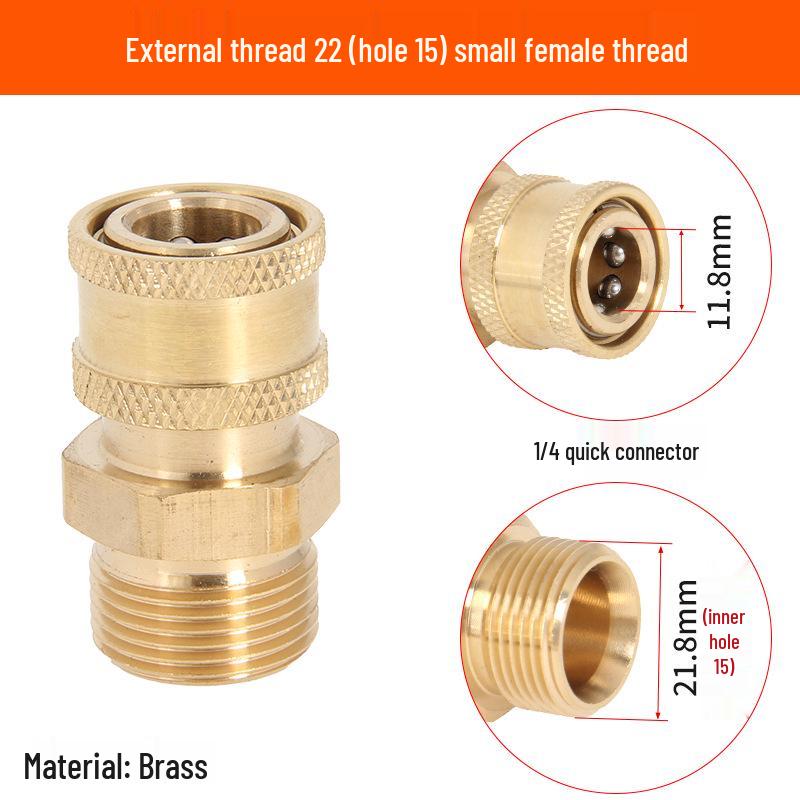 2-Point Brass Quick Connect High-Pressure Water Gun Hose for Car Washing and Cleaning 380.