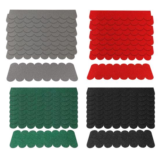 21/32/53 Bucăți Șindrilă Bituminoasă Autoadezivă Impermeabilă Tăietoare Mini Șindrile de Acoperiș Casă pentru Păsări Cutie de Cuibărit Pâslă de Acoperiș