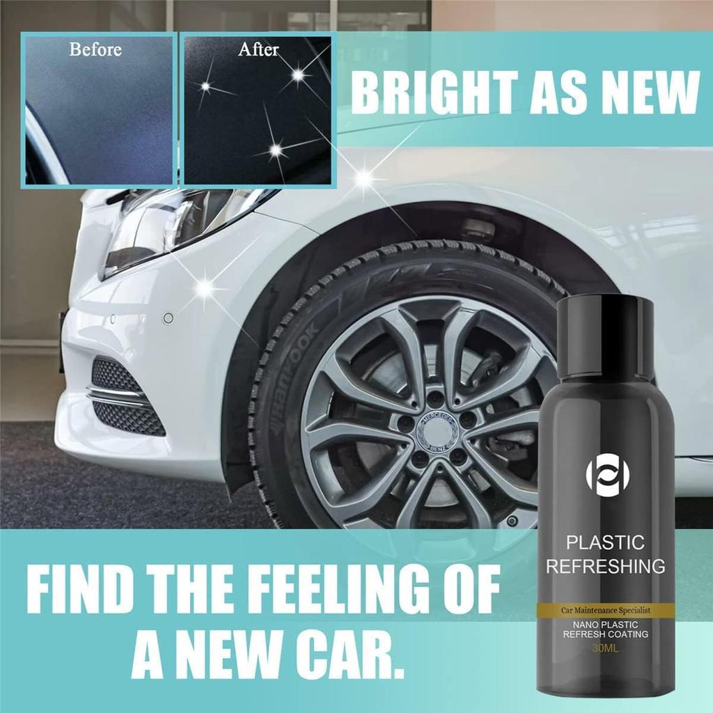 Nano Kunststoff Auffrischungsbeschichtung, Auto Kunststoffteile Aufarbeitungsmittel, Kunststoffteile Aufbereitungsmittel, Restaurator Creme Schneller Restaurator