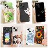 For Tecno Spark 40 C 40c KM4k Rabbit Sunflower Simple Silicone Soft Phone Case For Spark40C 4G Shockproof Back Cover