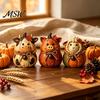 Decorative Wooden Tabletop Accents 3PCS Rustic Autumn Harvest Ornaments, Animal Designs Retro Vintage Distressed Wood Crafts Farmhouse Crafts,