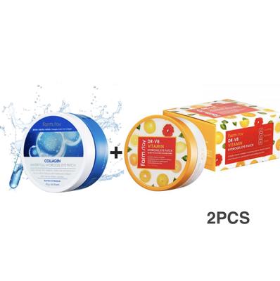 Collagen Water Full Hydrogel Eye Patch 90g + Dr. V8 Vitamin Hydrogel Eye Patch 90g (2 Options)