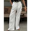 and Winter New White High Waist Wide-leg Pants Temperament Commuter Versatile Trousers 2025 Women Fashion European and American Leisure Pants women
