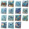 DIY Faux Pearl Painting Kit Ocean Kit, Marine Life 3D Art Coastal Wall Decor Sea Turtle Fish Picture Craft Set for Adults, Home Beach House