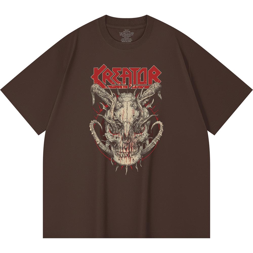 230 Gsm 100% Cotton Heavy Metal T-Shirt  Rock Band Popular Music Print Unisex Heavy Cotton T Shirt