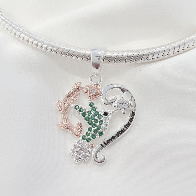 Nowy Srebro Próby S925 Platerowany Koralik Me Serii Miłość Koniczyna Gwiazda Wisiorek Zawieszka Pasuje Oryginalna Bransoletka Kobiety Biżuteria DIY