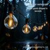 Waterproof Outdoor Solar LED G40 Bulb String Lights for Courtyard & Camping