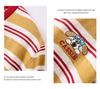 Round Neck Striped Shoulder Short-sleeved T-shirt for Women