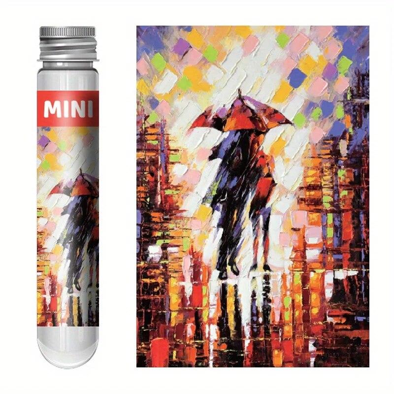 Fotorámeček Lovers in the Rain 150 Mini zkumavka Puzzle série Domů Vánoční dárek Mládež Dospělý Dospělý Puzzle DIY YC-M