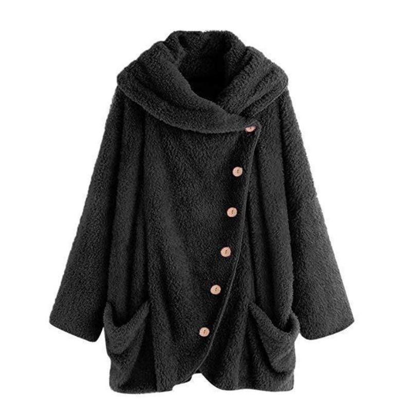 Women's Coat Autumn Winter Turn Down Collar Coat Women Oversized Warm Teddy Bear Jacket Lady Plush Coat Cardigan Jacket