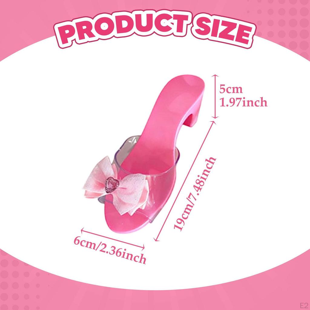 Jelly Sandals Kids Heels Cosplay Collector,Pretend Play,Fashion,Dress up Princess Shoe Slip on