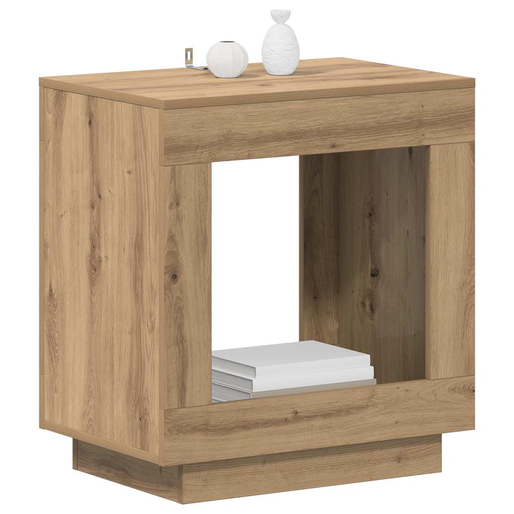 Side Table Artisan Oak 60 X 40 X 65 Cm Engineered Wood