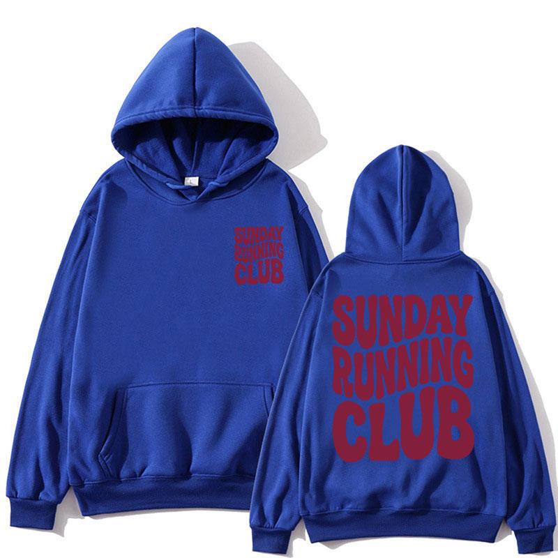 

Sunday Running Club Graphic Hoodie Men Women Sporty Jogging Trendy Sweatshirt Oversized Fleece Casua Gifts 3XL
