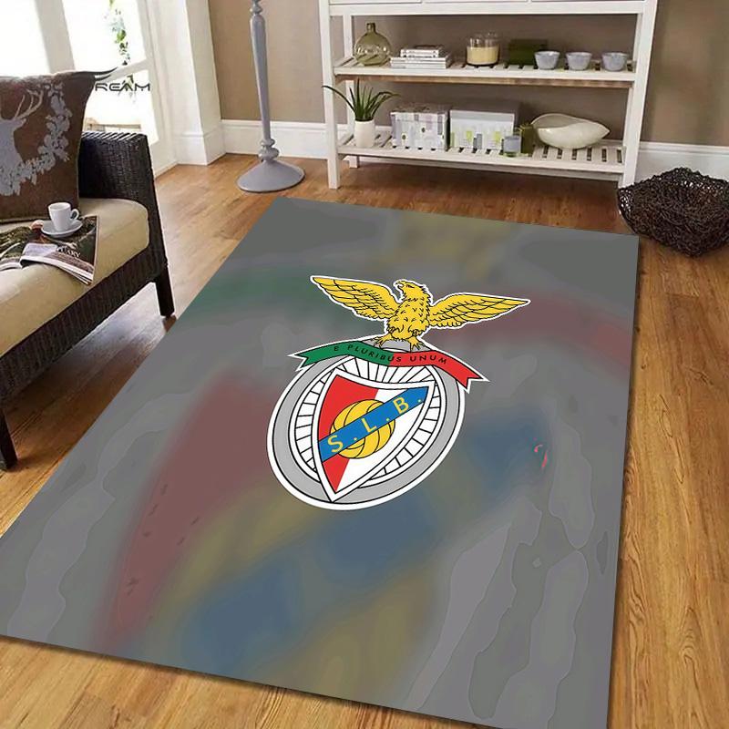 Sport Lisboa e Benfica2 Flannel Pattern Square Carpet,Area Rug,Carpet Rug for Living Room Bedroom Sofa Playroom Decor,Non-slip Floor Mat