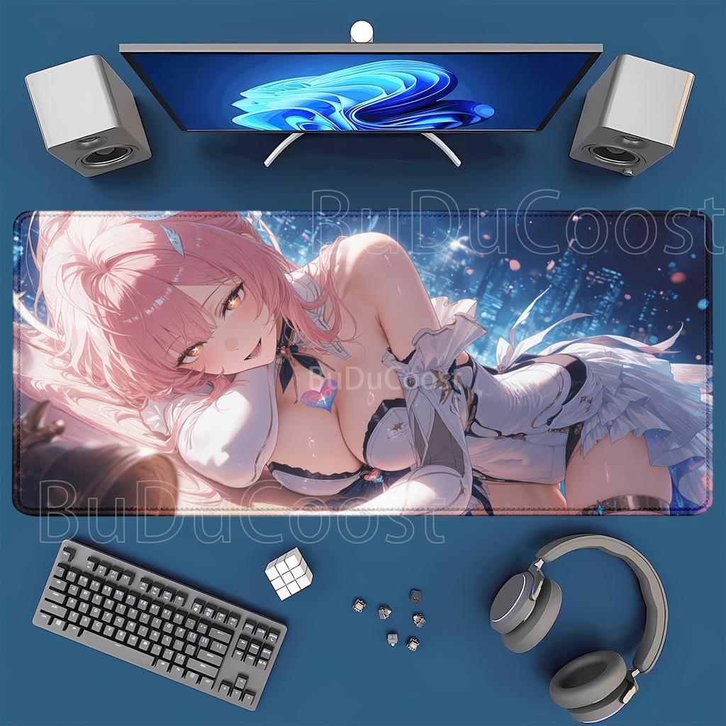 Aemeath Wuthering Waves Mousepad Computer Gaming birouri tastatură Mouse Pad Anime Antiderapant Cauciuc Imprimare HD xmm Covoraș Birou