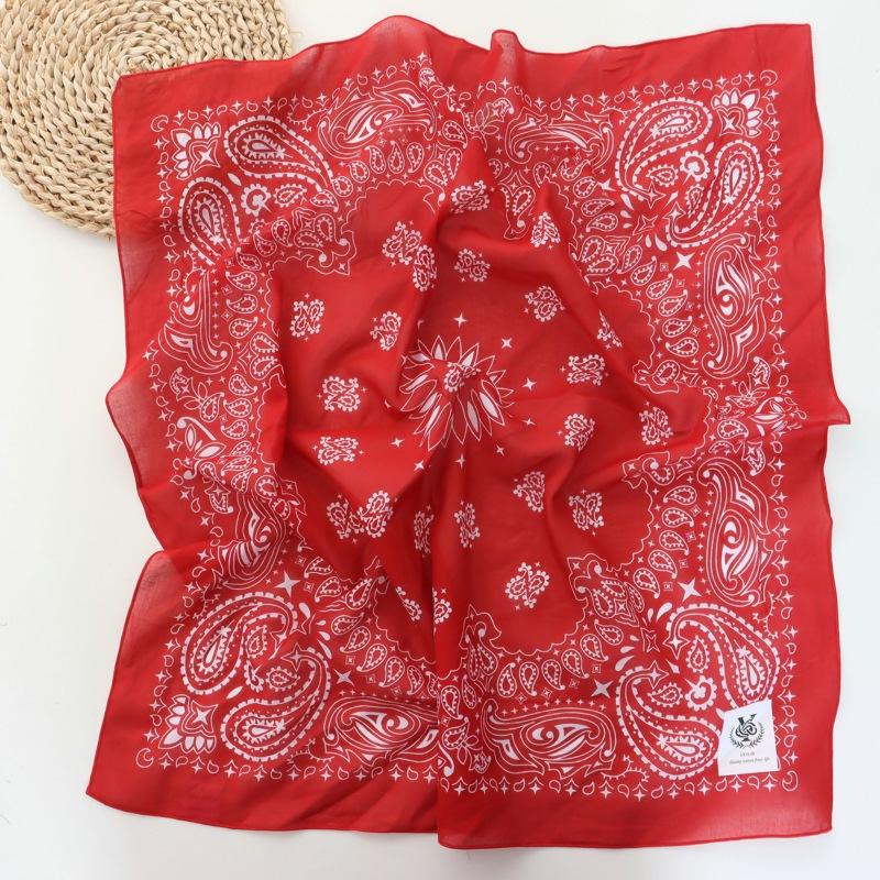 Paisley Square Scarf 100% Cotton Scarf Women  New Scarf Women's High Sense Series Neck Accessories Neck Band Decoration