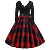 BITCED Fashion Spring Autumn V-Neck Long Sleeve  Casual Dresses