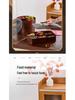 Wood Grain Multi-Grid Dried Fruit Candy Box - Thickened, Sealed, Moisture-Proof, Double-Layer Storage Plate