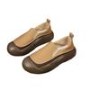 Fashion 2024 Spring and Autumn New Round Head Colored Outwear Fashion Women's Flat Shoes Comfortable Thick Sole Single Shoes Women