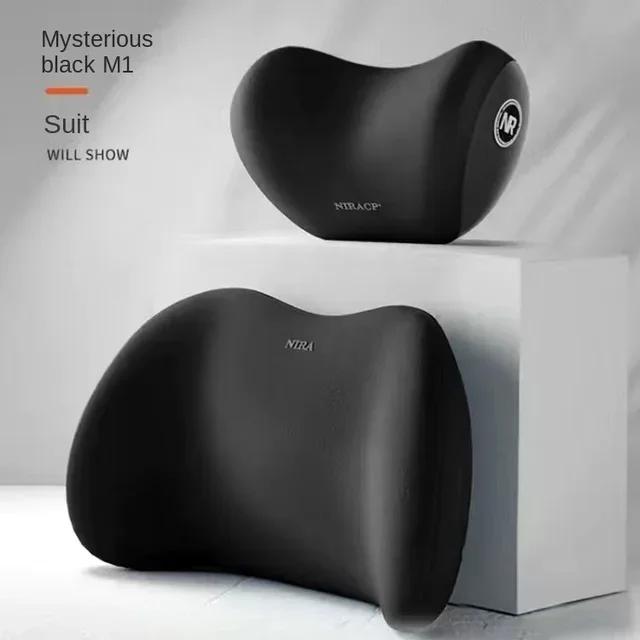 Memory Foam Car Neck Pillow Lumbar Support Set Ergonomic Breathable Headrest Back Cushion Pain Relief For Driving Office Chair