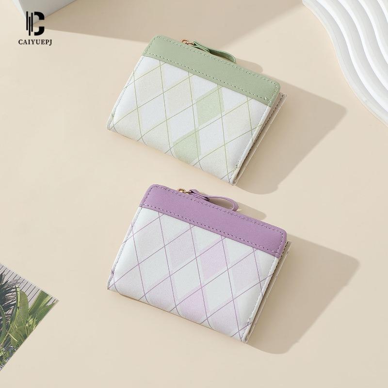 New Plaid Wallet Women's Change Bag Card Bag Small Fresh Student Wallet