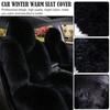 2025 Luxury Universal Australian Wool Car Seat Cover Fur Winter Warm Natural Wool Seat Cushion 1 PC White Front Car Seat Cover
