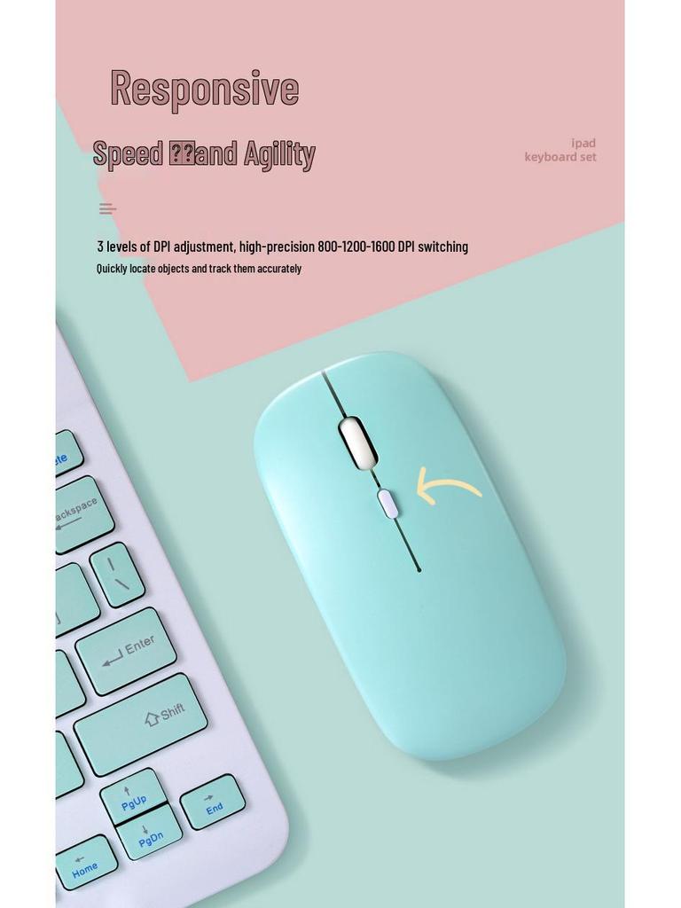 Universal Wireless Bluetooth Keyboard and Mouse for iPads, Tablets, Android, Apple, and Mobile Devices
