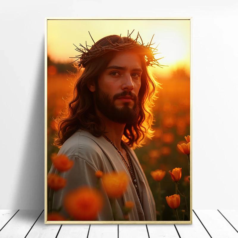 Retro Jesus Christus Poster Klassische Bibel Porträtdrucke Betendes Flehen Leinwandmalerei Wandbilder Heim Wohnzimmer Dekor