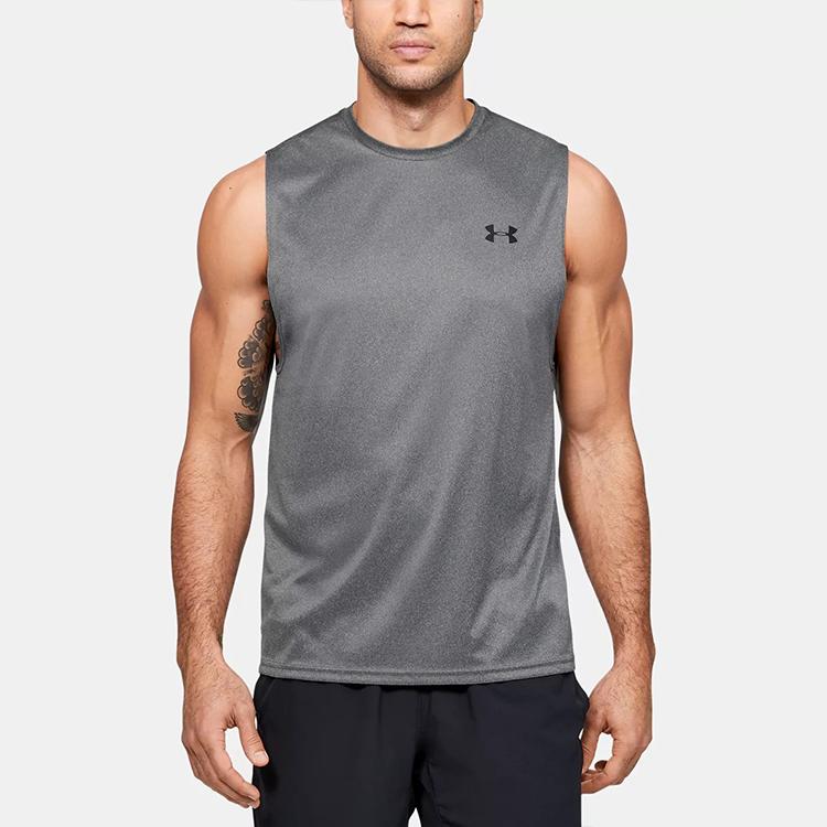 Under Armour Velocity Muscle Breathable Training and Sports Tank Top Men Tops Grey 1327972-012