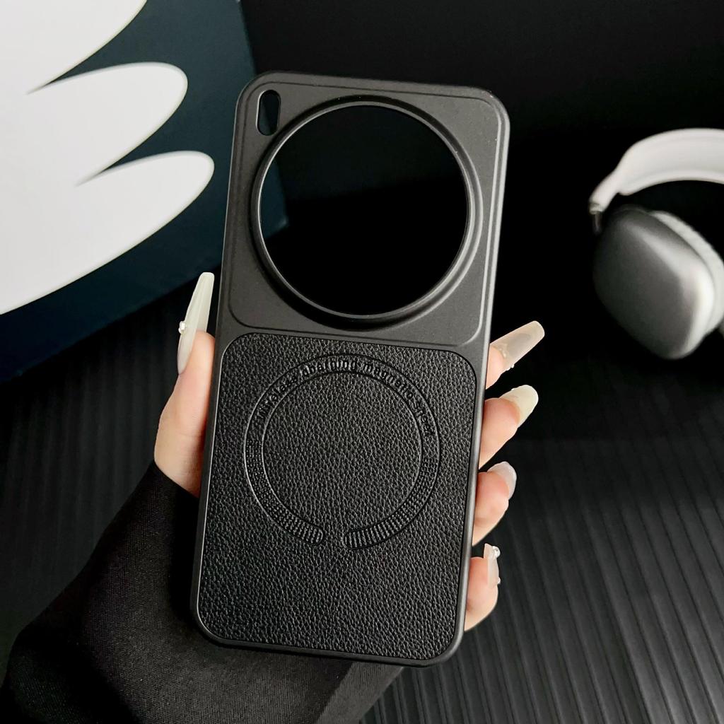 Honor Magic8Pro Faux Leather Magnetic Case - Luxury Lychee Grain X300Pro Drop-Proof Protector