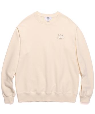 STAFFONLY Slogan Logo Crewneck (Ivory)